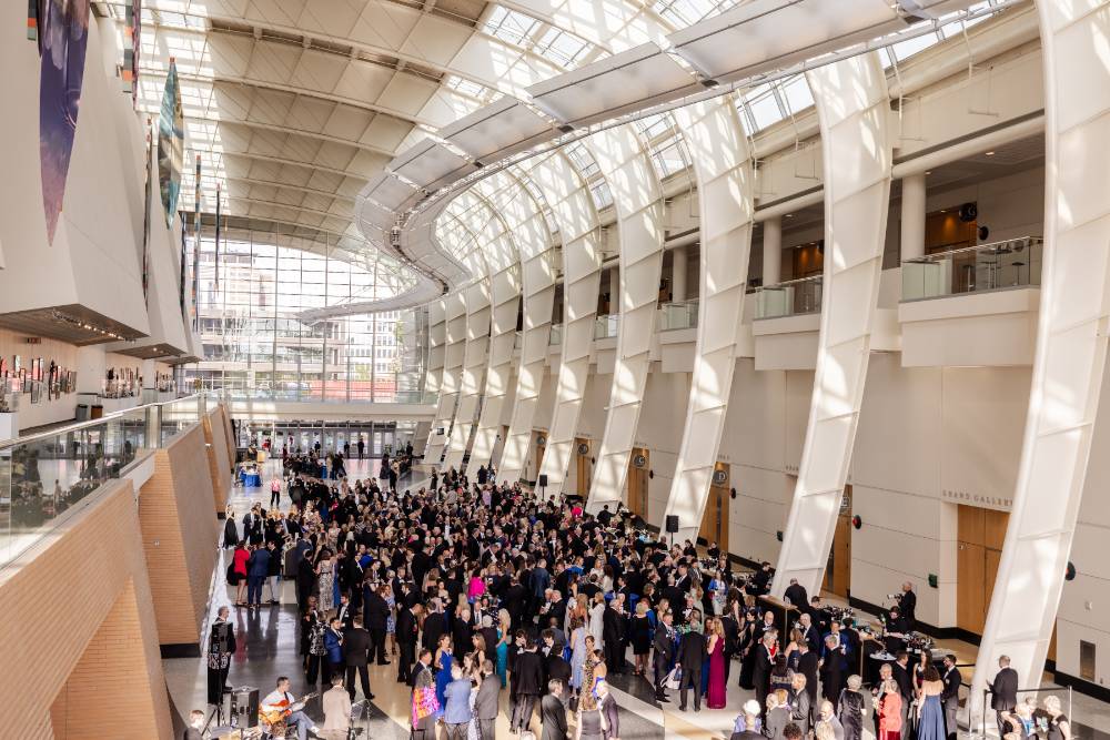 Overhead shot of Enrichment from balcony